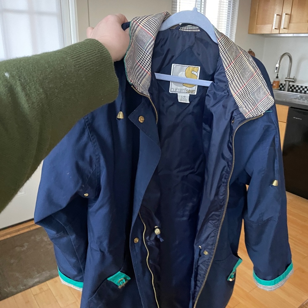 Current Seen Navy Windbreaker Rain Jacket